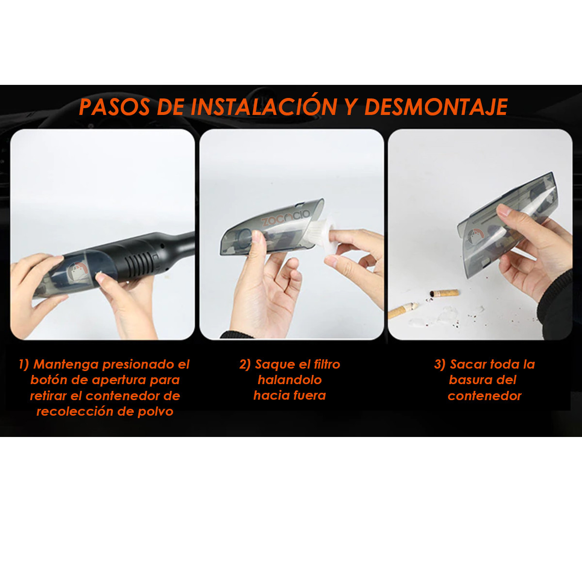 Miniatura 3 de Aspiradora Portátil Inalámbrica De Mano